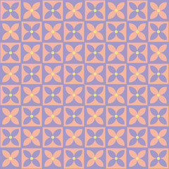 Fototapeta premium Abstract floral pattern. Seamless vector illustration. Geometric leaf ornament