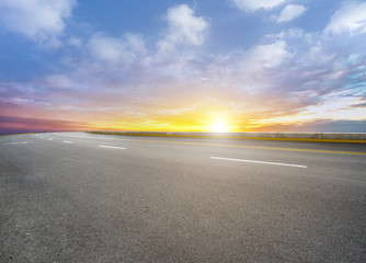 Asphalt road and sky cloud landscape