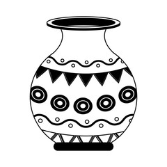 Porcelain jar isolated vector illustration graphic design