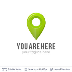 Obraz premium Map location pointer.