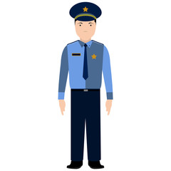 Isolated police avatar
