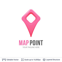 Map location pointer.