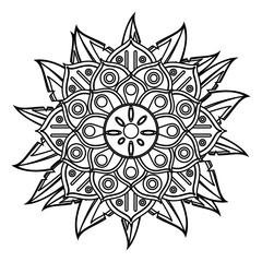 Mandala indian emblem vector illustration graphic design