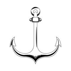 Anchor marine symbol vector illustration graphic design