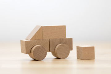 Small wooden toy car 