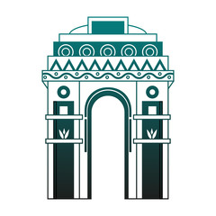 India gate monument vector illustration graphic design