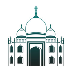India taj mahal monument vector illustration graphic design