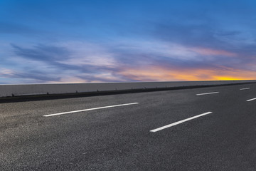 Asphalt road and sky cloud landscape