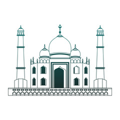 India taj mahal monument vector illustration graphic design