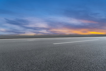 Asphalt road and sky cloud landscape