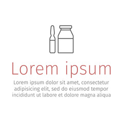 Medical ampoule icon - Vector