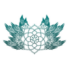 Lotus flower symbol vector illustration graphic design