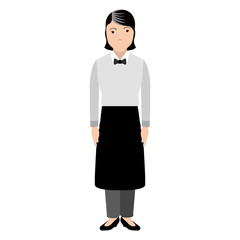 Obraz na płótnie Canvas Isolated waitress avatar
