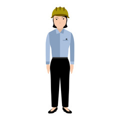 Isolated civil engineer avatar