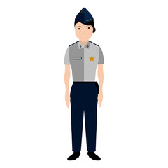 Isolated police avatar