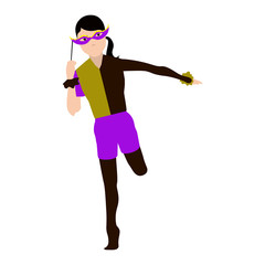 Isolated theater actress avatar