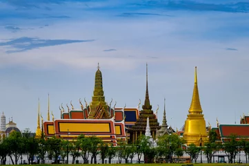 Foto op Canvas Wat Phra Kaew, Temple of the Emerald Buddha, Bangkok, Thailand. © Thotsaporn