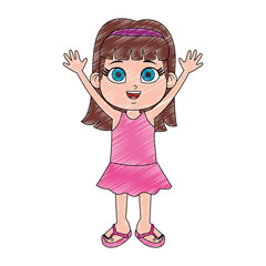 Beautiful girl in swim suit vector illustration graphic design