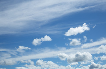 Beautiful blue sky with clouds