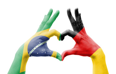 Naklejka premium Freundschaft Brasilien / Deutschland
