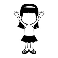 Beautiful girl in swim suit vector illustration graphic design