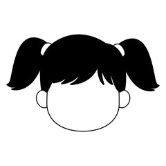 Beautiful girl faceless vector illustration graphic design