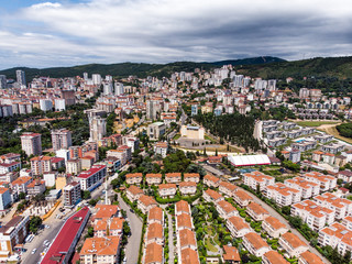 Aerial Drone View of Unplanned Urbanization Istanbul Kartal Yakacik