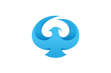 Creative Flying Bird abstract Logo design Illustration