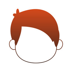 Cute boy faceless vector illustration graphic design