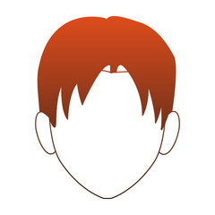 Young man faceless cartoon vector illustration graphic design