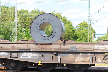 Strahl Coil auf einem Güterwagen