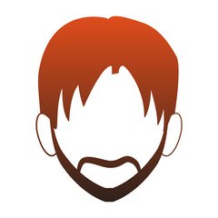 Young man faceless cartoon vector illustration graphic design