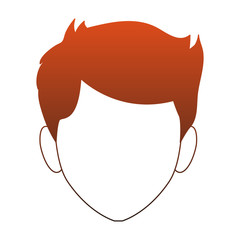 Young man faceless cartoon vector illustration graphic design