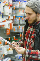 Man in a hardware store