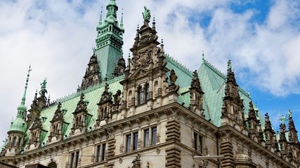 Fototapeta premium Hamburg Rathaus, Aussenansicht
