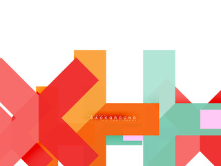 Multicolored abstract geometric shapes, geometry background for web banner