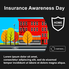 Home and house insurance vector concept. Insurance awareness day illustration.
