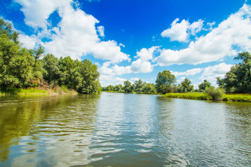 Beautiful nature park Kopacki rit in Slavonia, Croatia, popular tourist destination and birds reservation 