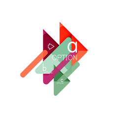 Triangle data visualization design, option infographic layout