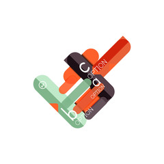 Abstract lines geometric infographic layoutAbstract lines geometric infographic layout, data visualization design, option step by step schedule, web box