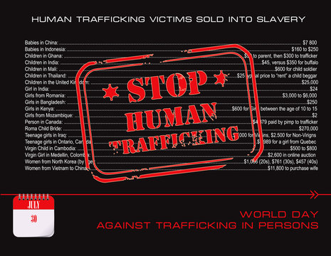 Post card stop human trafficking