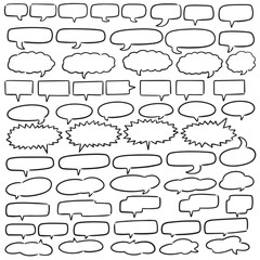 Obraz premium vector set of speech bubbles