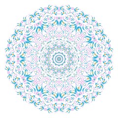 Mandala Style Vector Color Shapes. Abstract design. Fantastic decoration for fashion, holiday card, relax illustration