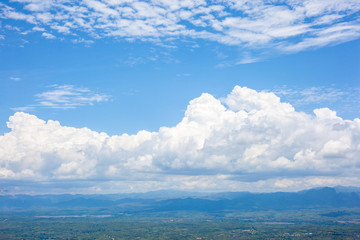 White cloud and blue sky.