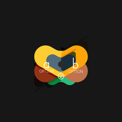 Flat design geometric infographics, arrow shape vector sticker or label, price tags, offer promotion badge, icon design, paper style layout for data graphic visualization step by step process, for