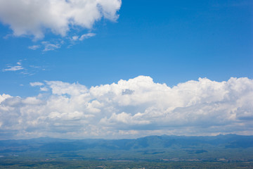 White cloud and blue sky.