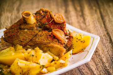 Hearty braised lamb shank