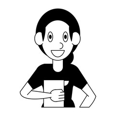 Woman doctor cartoon vector illustration graphic design