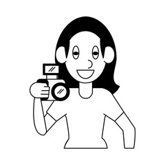 Photographer worker cartoon vector illustration graphic design