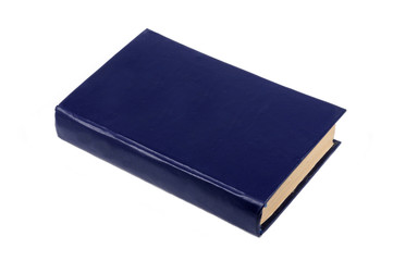 Blue book isolated on white background. Front view.
